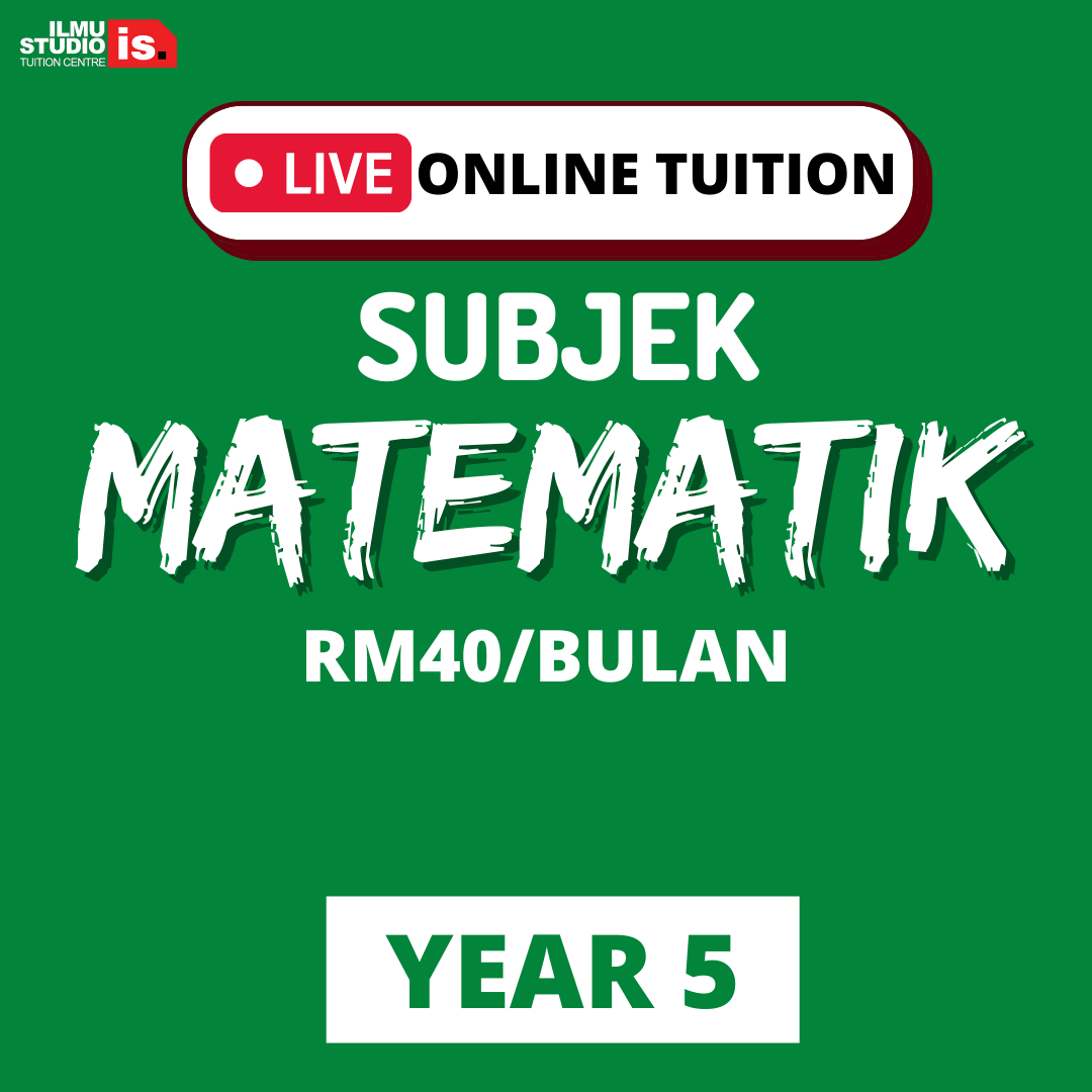 LIVE ONLINE TUITION – MATEMATIK -EXTRA CLASS – YEAR5