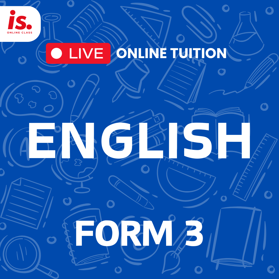 LIVE ONLINE TUITION – ENGLISH – FORM3-A-2024