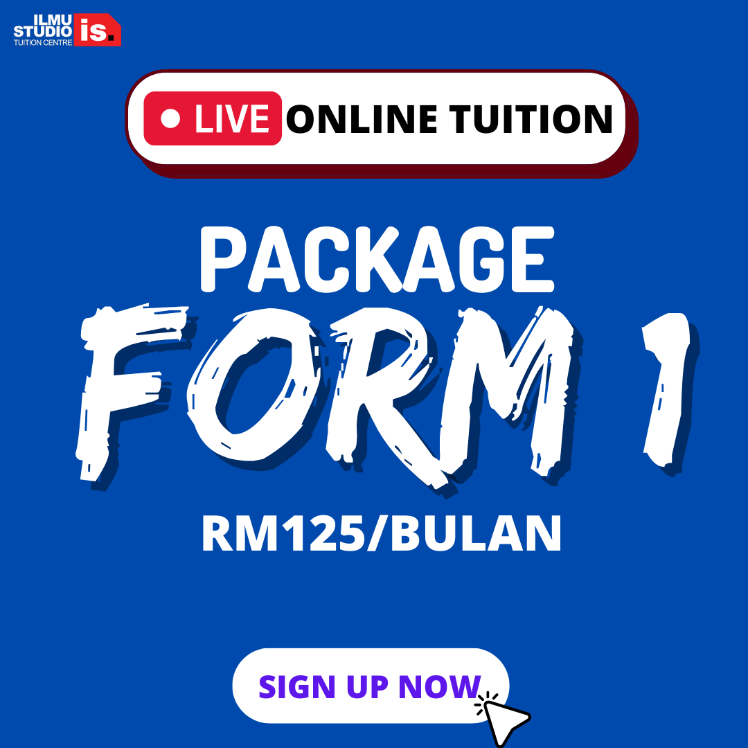 LIVE ONLINE TUITION – PACKAGE FORM 1