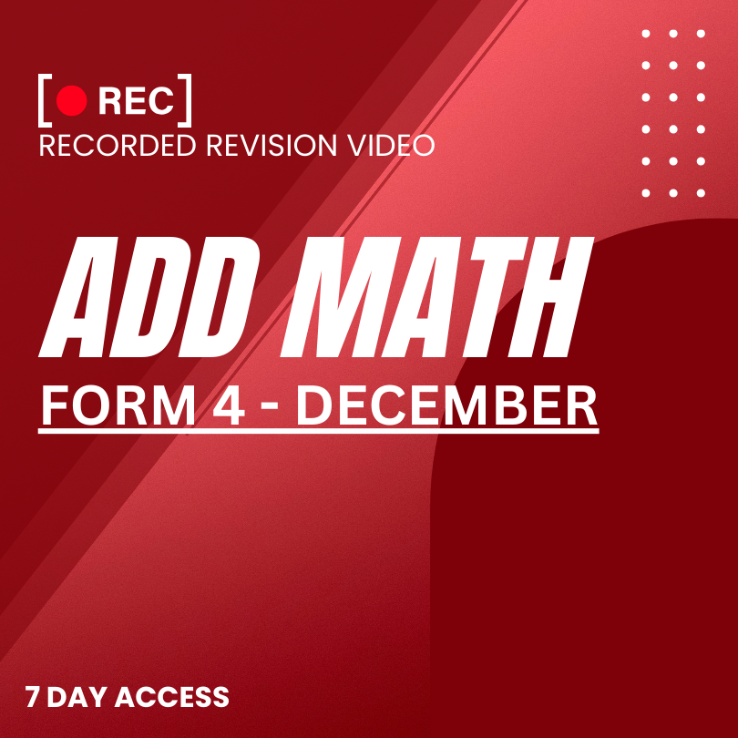 RRV – ADD MATH-FORM 4 – DECEMBER
