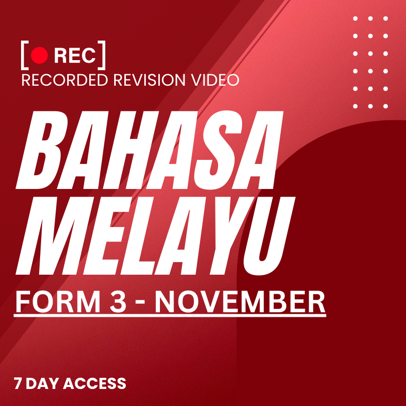 RRV – BAHASA MELAYU-FORM 3 – NOVEMBER