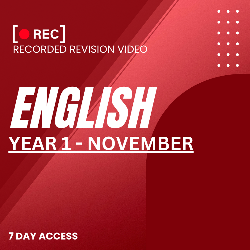 RRV – ENGLISH-YEAR 1 – NOVEMBER