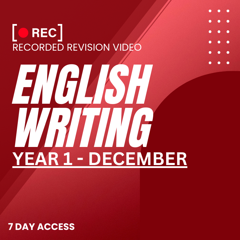 RRV – ENGLISH WRITING-YEAR 1 – DECEMBER