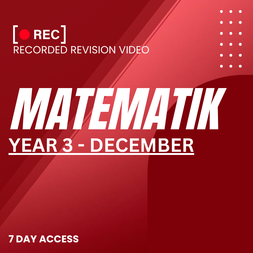 RRV – MATEMATIK-YEAR 3 – DECEMBER