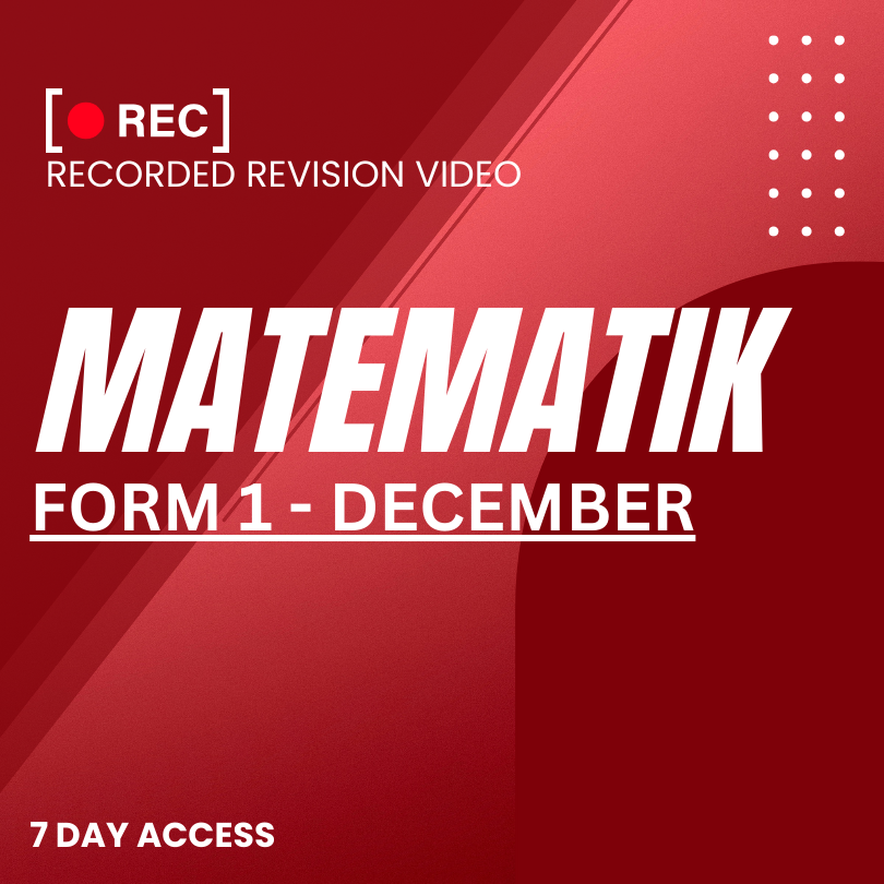 RRV – MATEMATIK-FORM 1 – DECEMBER
