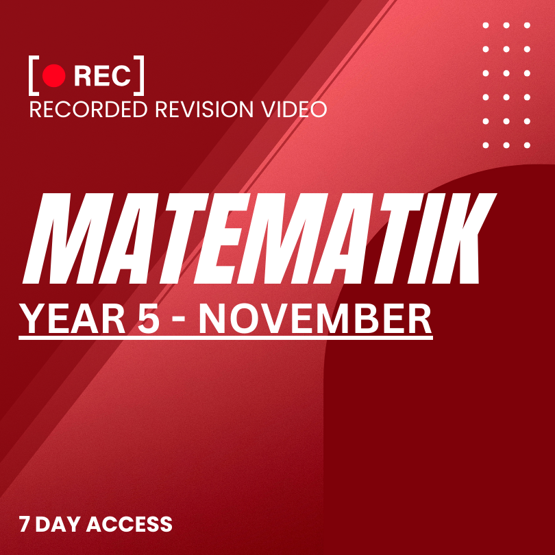 RRV – MATEMATIK-YEAR 5 – NOVEMBER