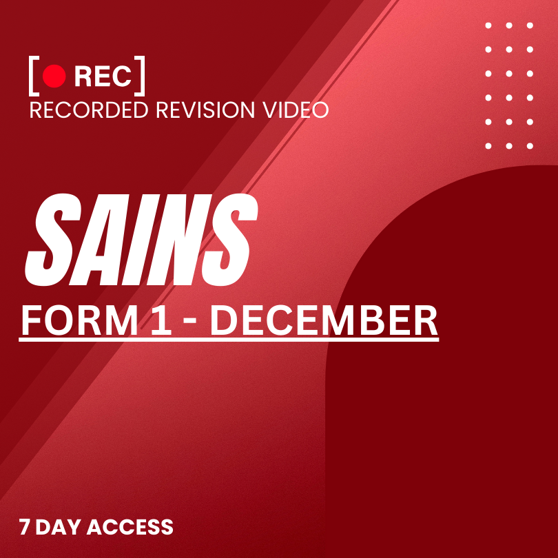 RRV – SAINS-FORM 1 – DECEMBER