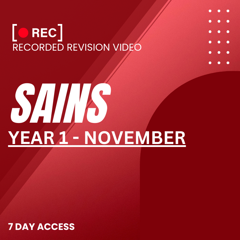 RRV -SAINS-YEAR 1 – NOVEMBER